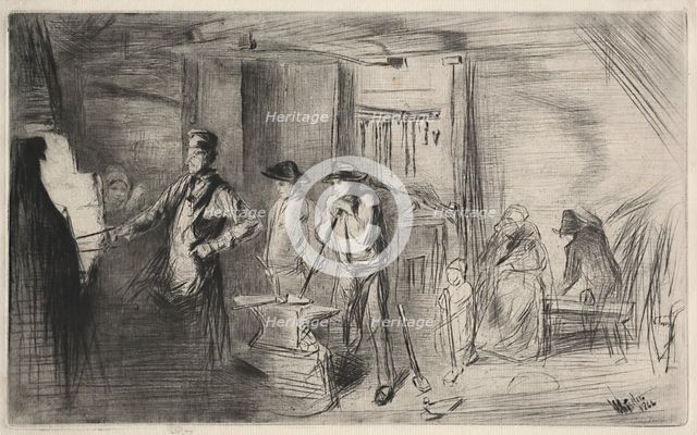 The Forge, 1862. Creator: James McNeill Whistler (American, 1834-1903).