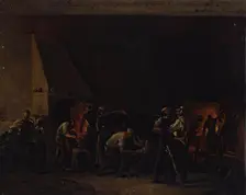 The Forge of the Life-Guards Horse Regiment, 1852. Creator: Wladimir Swertschkoff