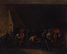 The Forge of the Life-Guards Horse Regiment, 1852. Creator: Wladimir Swertschkoff