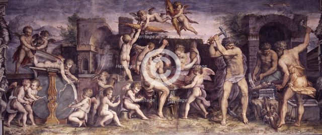 The Forge of Vulcan, 1556-1557. Artist: Vasari, Giorgio (1511-1574)