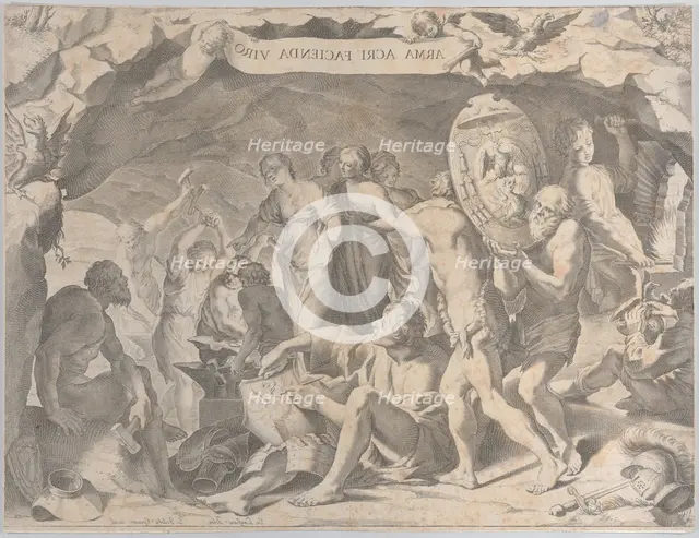 The Forge of Vulcan, 1620-47. Creator: Johann Friedrich Greuter.
