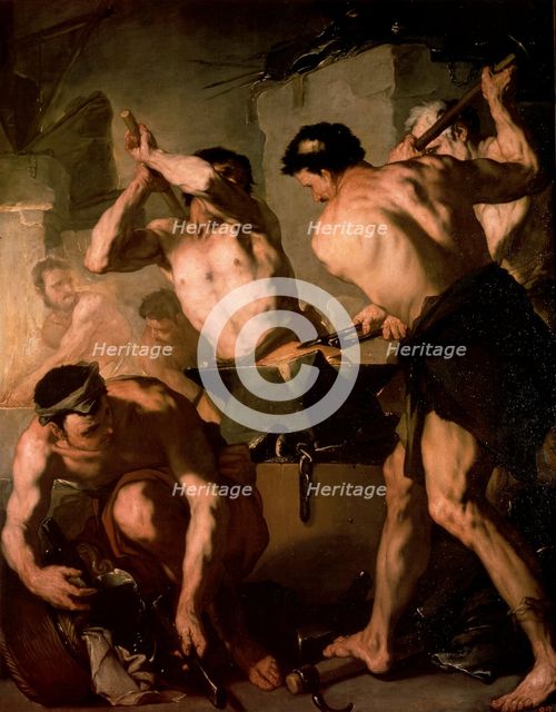 'The Forge of Vulcan', c1660. Artist: Luca Giordano