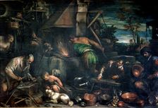 The Forge of Vulcan oil on canvas