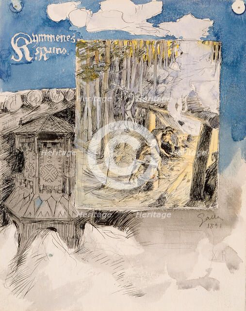 The Forging of the Sampo, 1891. Creator: Gallen-Kallela, Akseli (1865-1931).