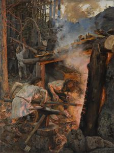 The Forging of the Sampo, 1893. Creator: Akseli Gallen-Kallela