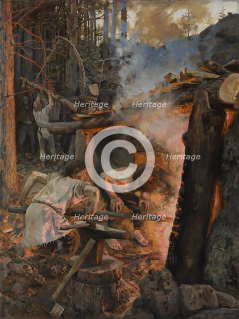 The Forging of the Sampo, 1893. Creator: Akseli Gallen-Kallela.