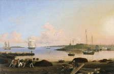 The Fort and Ten Pound Island, Gloucester, Massachusetts, 1847. Creator: Fitz Hugh Lane