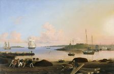 The Fort and Ten Pound Island, Gloucester, Massachusetts, 1847. Creator: Fitz Hugh Lane