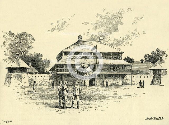 'The Fort at Kumasi', c1900. Creator: A.E. Huitt.