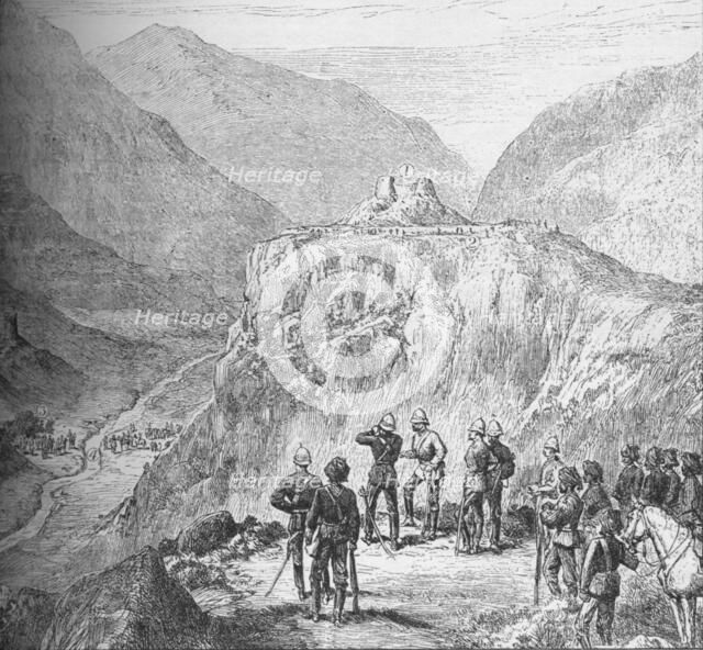 The fort of Ali Masjid in the Khyber Pass, 1908. Artist: Unknown.