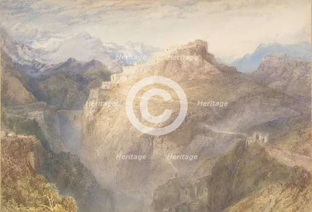 The Fort of L'Esseillon, Val de la Maurienne, France, 1835-36. Creator: JMW Turner.