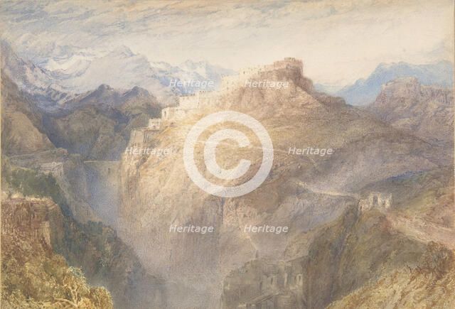 The Fort of L'Esseillon, Val de la Maurienne, France, 1835-36. Creator: JMW Turner.