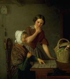 The Fortune Teller, 1830-1861. Creator: Niels Peter Holbech