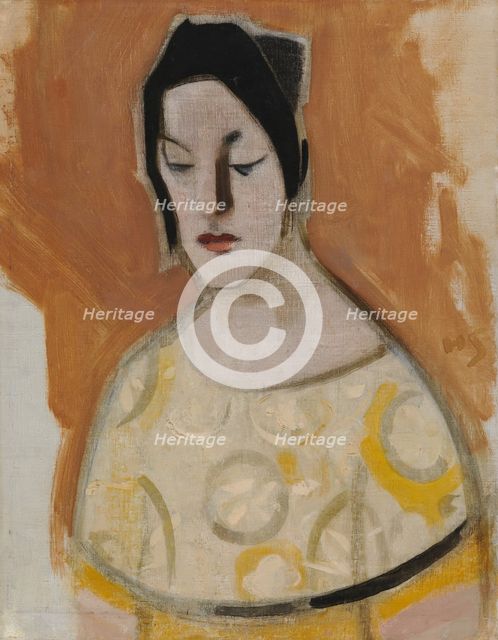 The Fortune-Teller (Woman in Yellow Dress), 1926. Creator: Helene Schjerfbeck.
