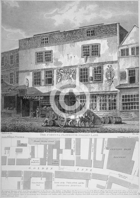The Fortune Theatre, Golden Lane, City of London, 1811. Artist: William Wise