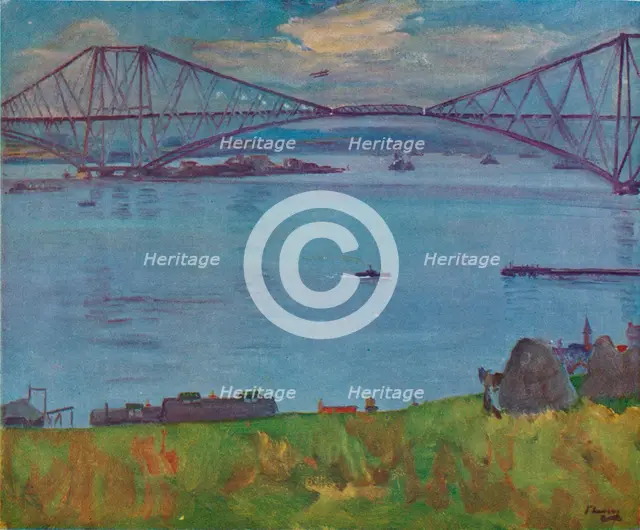 'The Forth Bridge', 1914, (1918). Artist: Sir John Lavery.