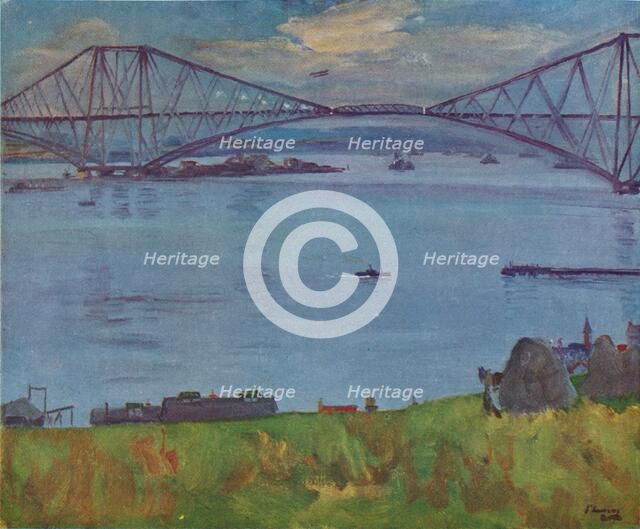 'The Forth Bridge', 1914, (1918). Artist: Sir John Lavery.