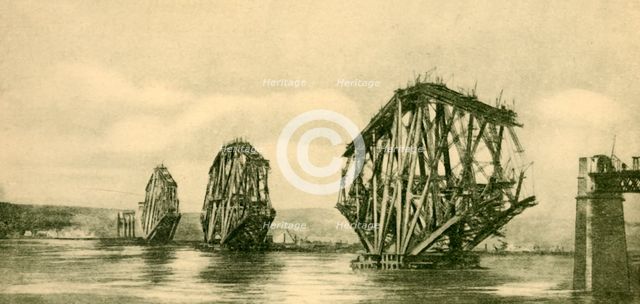 'The Forth Bridge in Course of Construction', c1930. Creator: Unknown.
