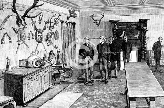 The Forth Bridge: room for the Prince of Wales and the royal party, 1890. Creator: Unknown.