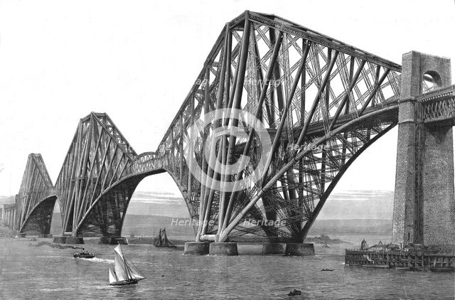 ''The Forth Road Bridge; To be opened by H.R.H.The Prince of Wales on Tuesday, March 4, 1890', 1890. Creator: Unknown.
