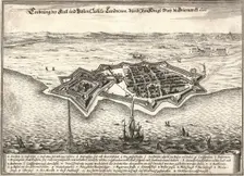 The fortifications of Landskrona, Sweden, captured by the Danes in the Scania War, 1676. Creator: Unknown