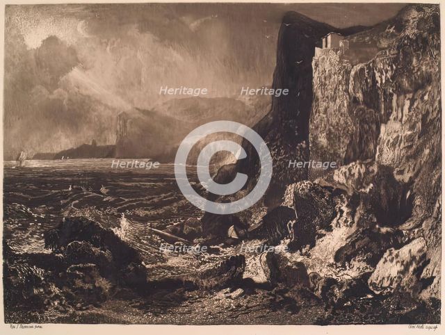 The Fortress of Fast Castle, (c1820s), c1889. Creator: William Brassey Hole.