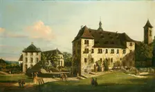 The Fortress of Königstein: Courtyard with the Magdalenenburg, 1756-1758. Creator: Bernardo Bellotto