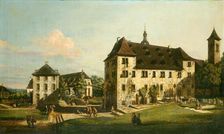 The Fortress of Königstein: Courtyard with the Magdalenenburg, 1756-1758. Creator: Bernardo Bellotto