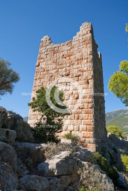 The fortress at Aigosthena, Greece. Creator: Samuel Magal.