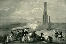 The Fortress and Citadel of Ghazni and the Two Minars c1840, (1901). Creator: James Atkinson
