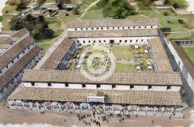 The forum at Wroxeter, c1st-3rd century, (1990-2010) Artist: Ivan Lapper.