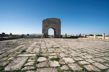 The forum and the Arch of Trajan at Mactaris, Tunisia. Creator: Samuel Magal