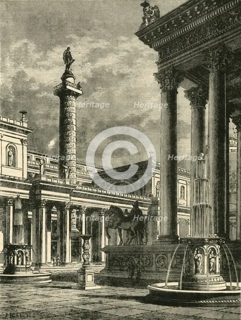 'The Forum and Column of Trajan (restoration)', 1890.   Creator: Unknown.