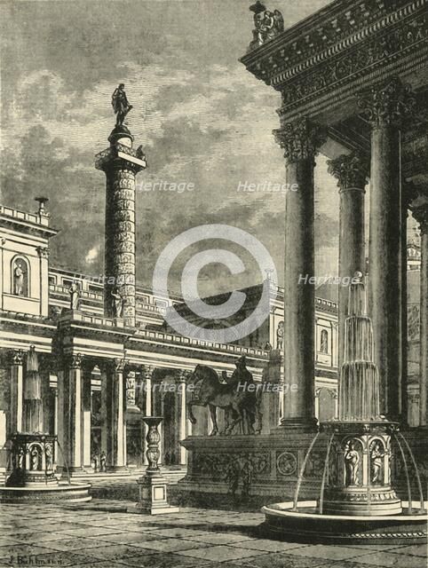 'The Forum and Column of Trajan (restoration)', 1890.   Creator: Unknown.