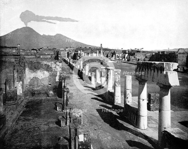 The Forum, Pompeii, Italy, 1893. Creator: John L Stoddard.