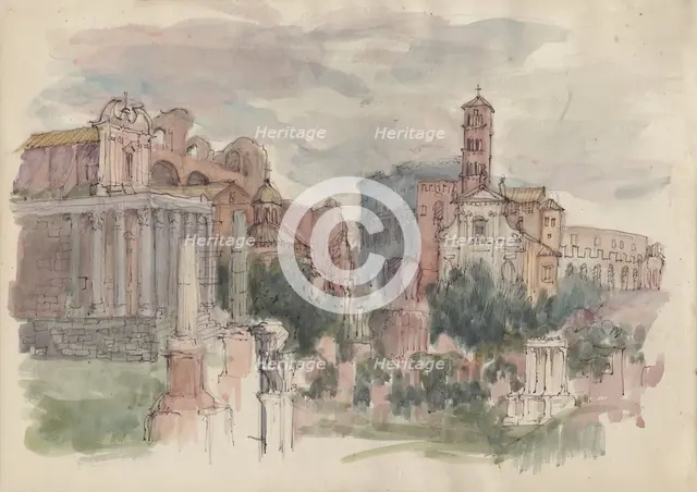 The Forum, Rome, c1950. Creator: Shirley Markham.