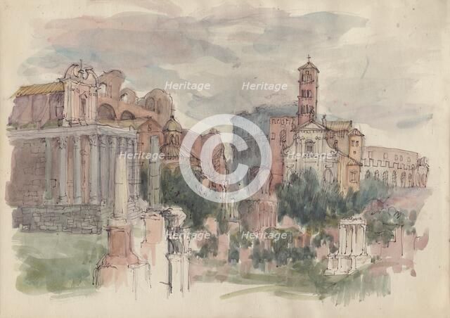 The Forum, Rome, c1950. Creator: Shirley Markham.