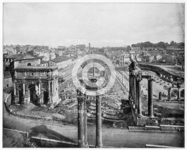 The Forum, Rome, late 19th century. Artist: John L Stoddard