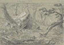 The Fountain, No. 1: The Wounded Indian Slaking His Death Thirst, 1843. Creator: Thomas Cole