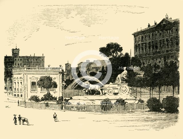 'The Fountain of Cybele, Madrid', 1890.   Creator: Unknown.