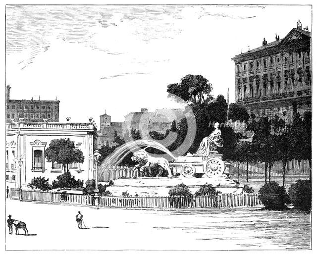 The Fountain of Cybele, Madrid, 1900. Artist: Unknown