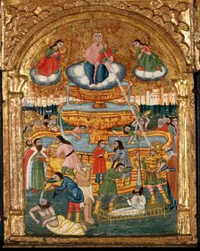 The fountain of life, and saints. Creator: Unknown