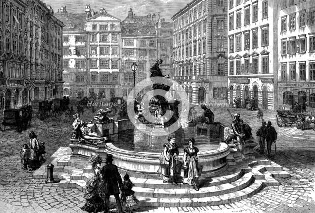 The Fountain of Raphael Donner in the Neumarkt, Vienna, 1873. Creator: Unknown.