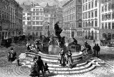 The Fountain of Raphael Donner in the Neumarkt, Vienna, 1873. Creator: Unknown