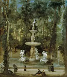 The Fountain of the Tritons in the Island Garden, Aranjuez, 1657. Creator: Diego Velasquez