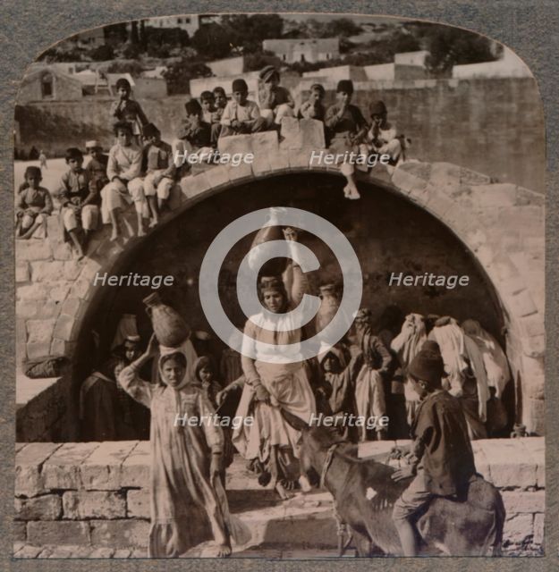 'The Fountain of the Virgin, Nazareth', c1900. Artist: Unknown.