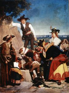 The fountain of the chapel of Sonsoles Valeriano Dominguez Becquer Oil