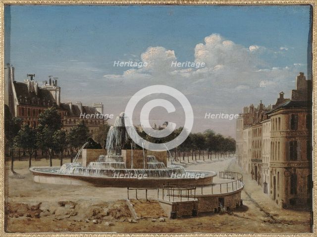 The fountain at Chateau d'eau, Boulevard de Bondy, around 1820, c1820. Creator: Unknown.
