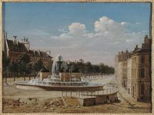 The fountain at Chateau d'eau, Boulevard de Bondy, around 1820, c1820. Creator: Unknown