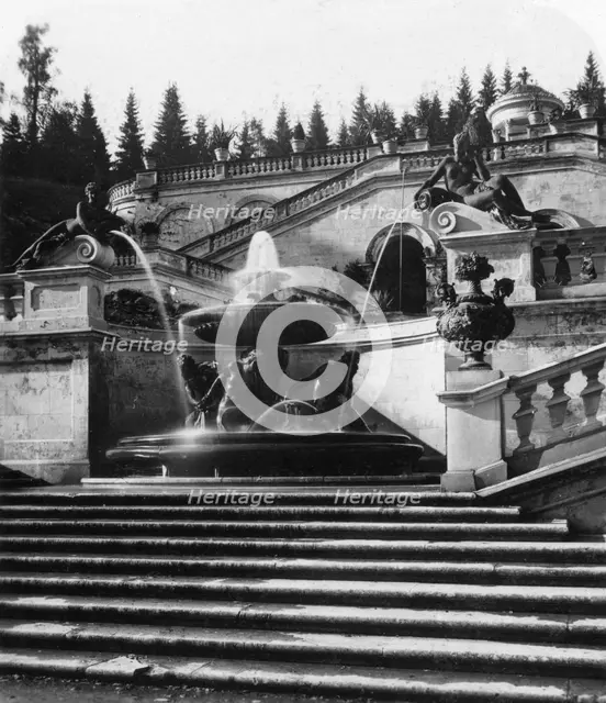 The fountain at Linderhof Palace, Bavaria, Germany, c1900s. Creator: Wurthle & Sons.